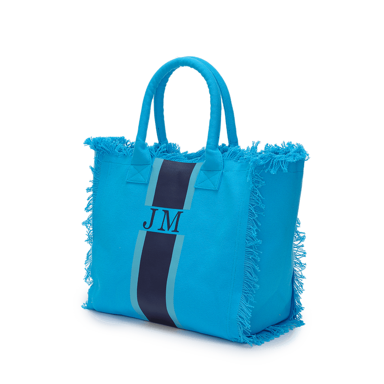 Fringe Tote - Aqua Blue_