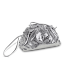 Jeanie Clutch Bag - Metallic Silver_