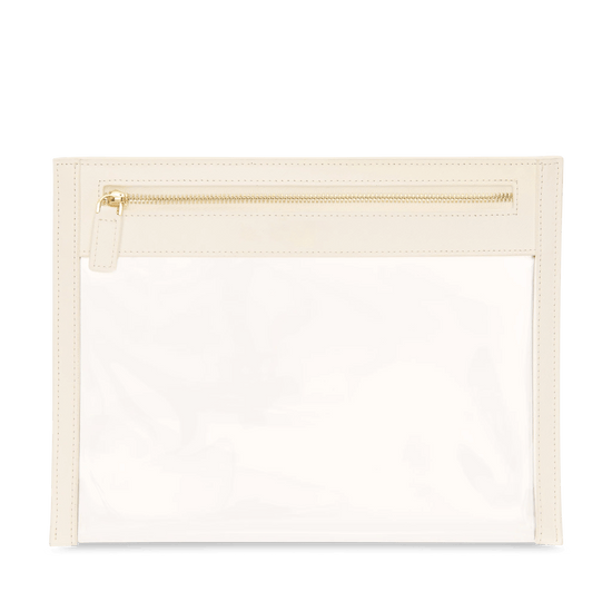 L&B Clear Travel Pouch - Ivory_bags