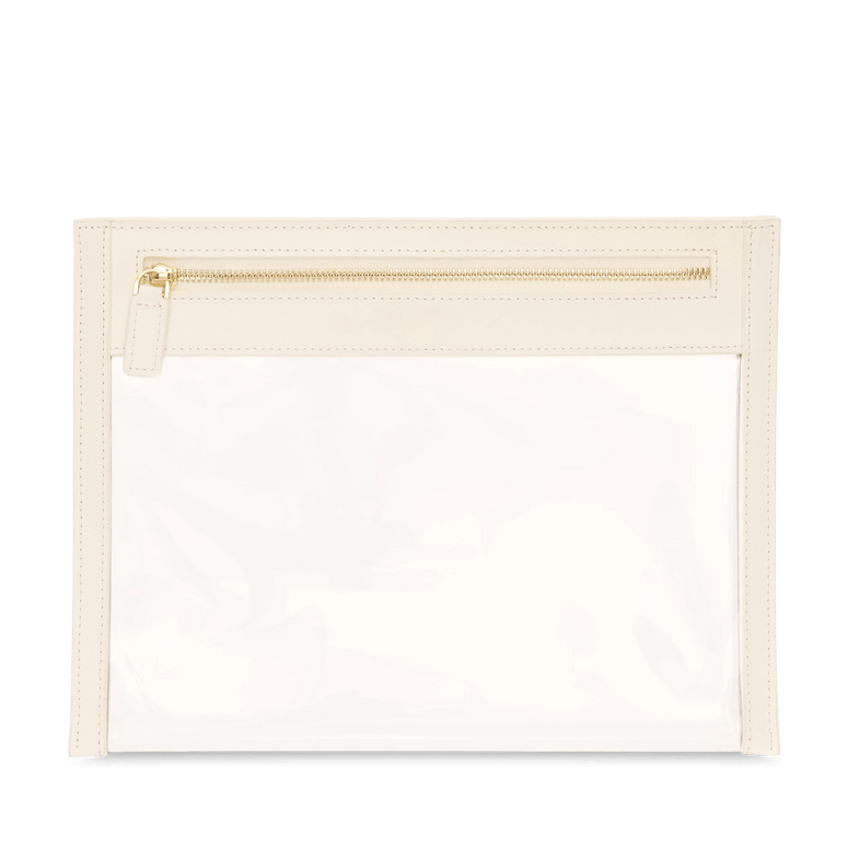 L&B Clear Travel Pouch - Ivory_bags