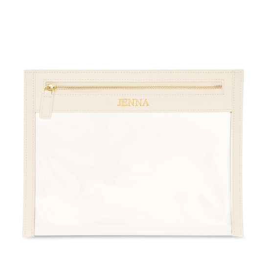 L&B Clear Travel Pouch - Ivory_bags