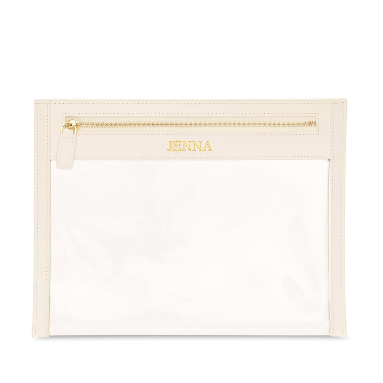 L&B Clear Travel Pouch - Ivory_bags