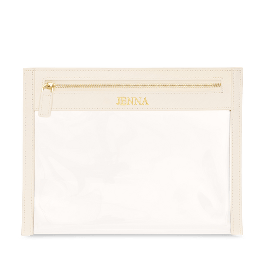 L&B Clear Travel Pouch - Ivory_bags