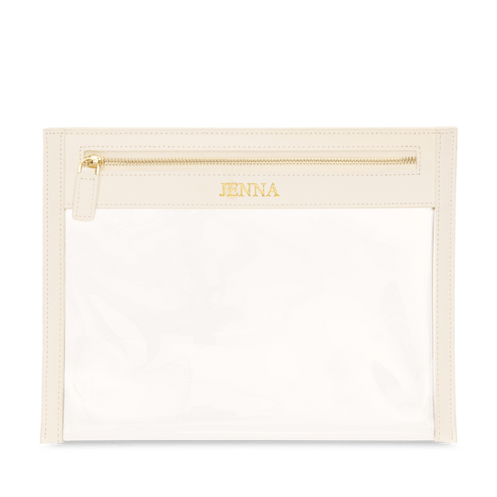 L&B Clear Travel Pouch - Ivory_bags