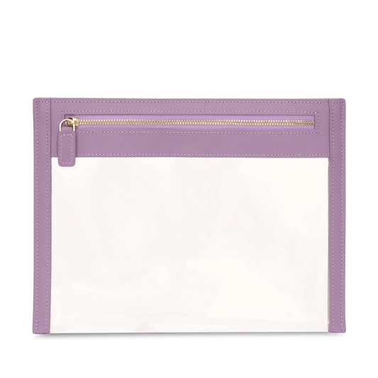 L&B Clear Travel Pouch - Lilac_bags