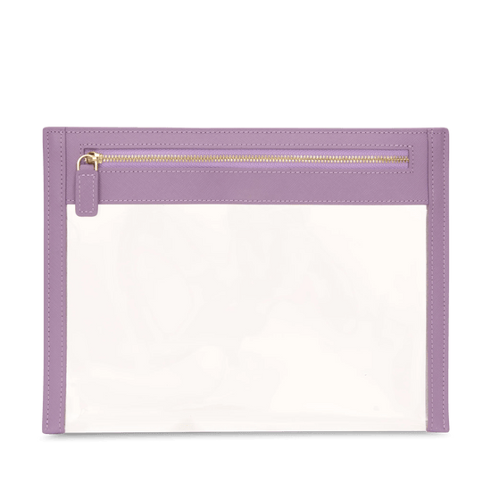 L&B Clear Travel Pouch - Lilac_bags