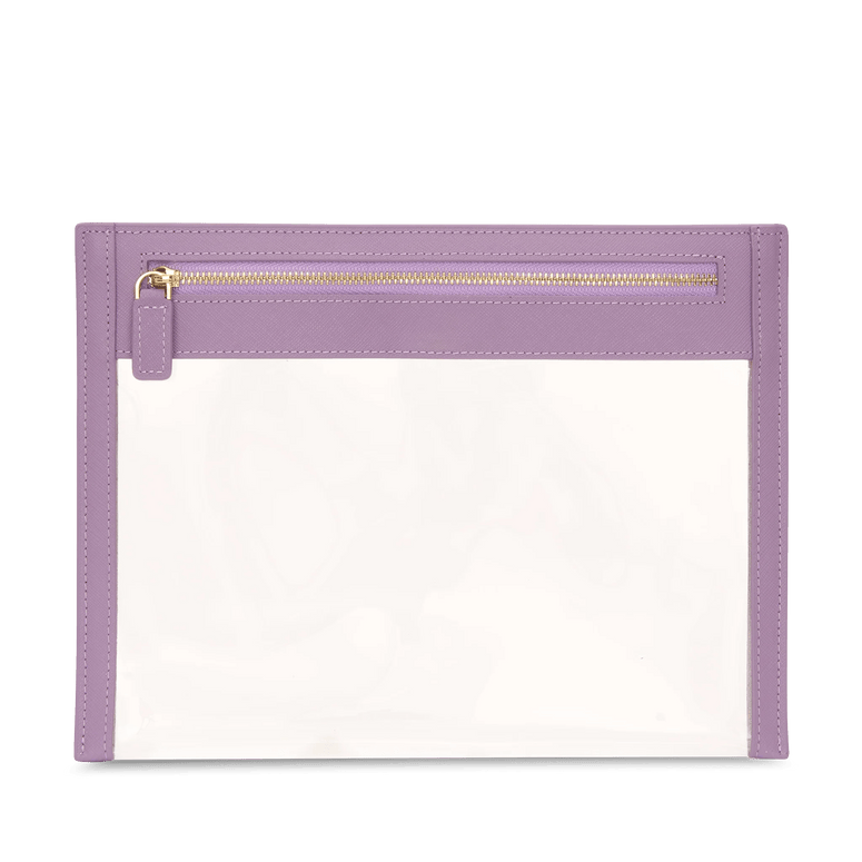 L&B Clear Travel Pouch - Lilac_bags