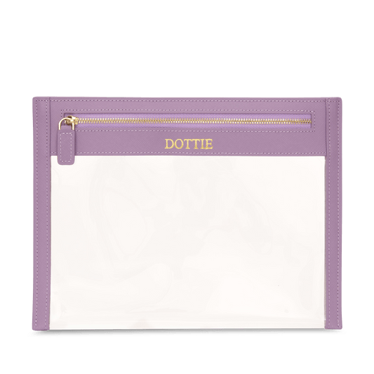 L&B Clear Travel Pouch - Lilac_bags