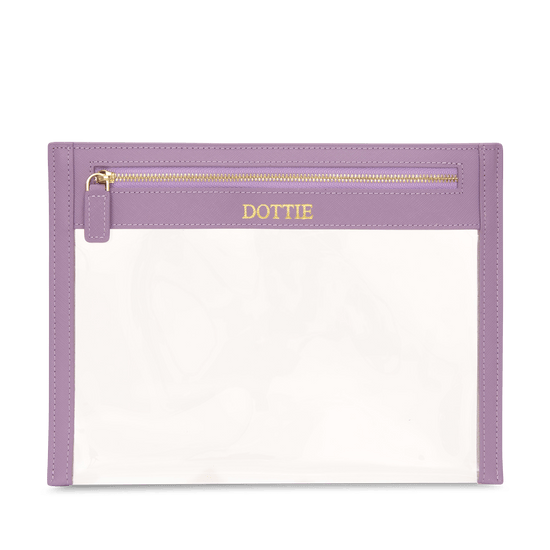 L&B Clear Travel Pouch - Lilac_bags