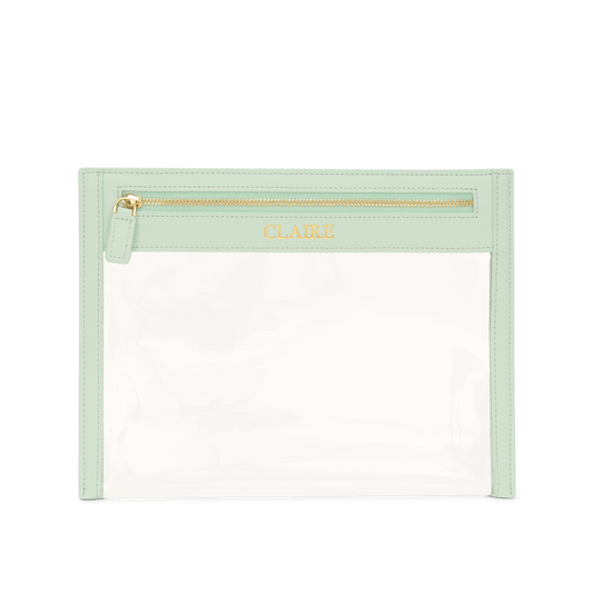 L&B Clear Travel Pouch - Mint Green_bags