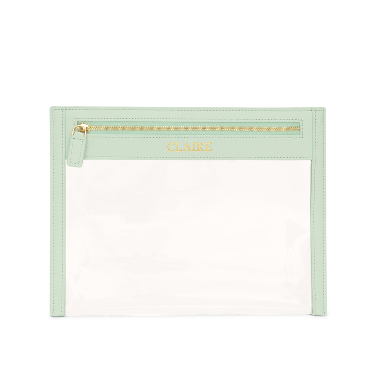 L&B Clear Travel Pouch - Mint Green_bags