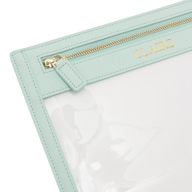 L&B Clear Travel Pouch - Mint Green_bags