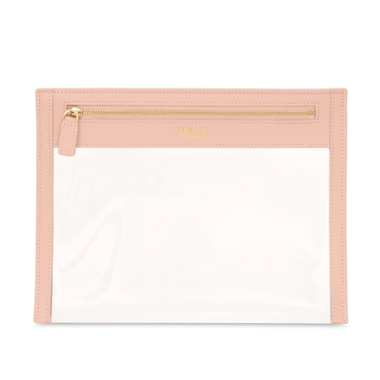 L&B Clear Travel Pouch - Pale Pink_bags