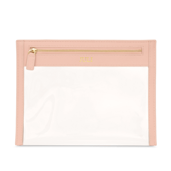 L&B Clear Travel Pouch - Pale Pink_bags