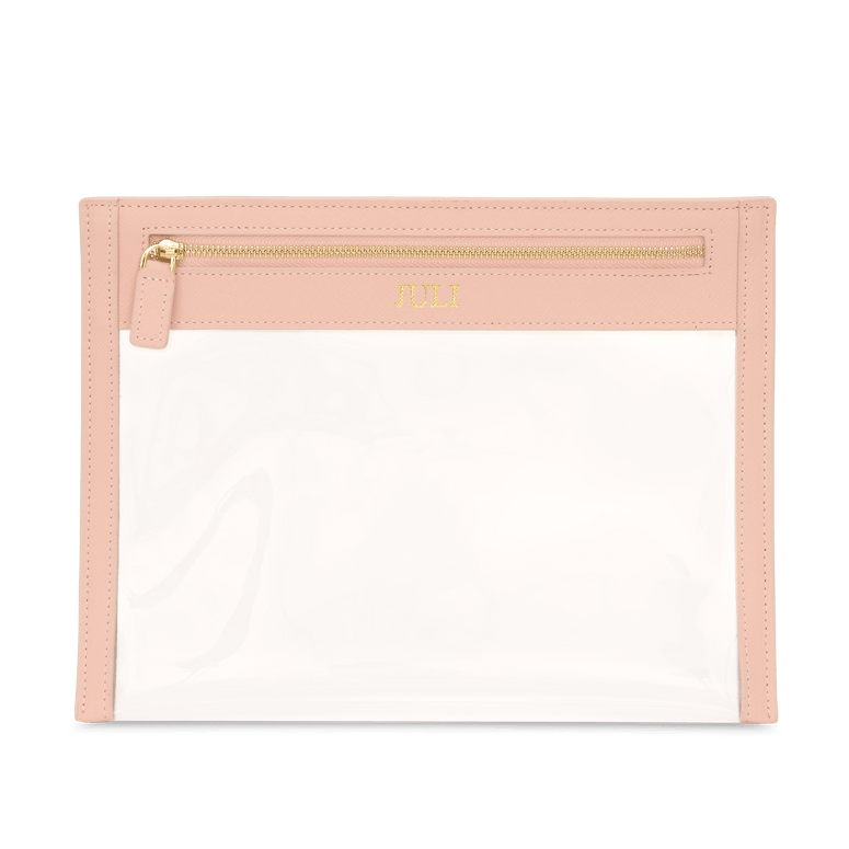 L&B Clear Travel Pouch - Pale Pink_bags