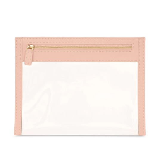 L&B Clear Travel Pouch - Pale Pink_bags