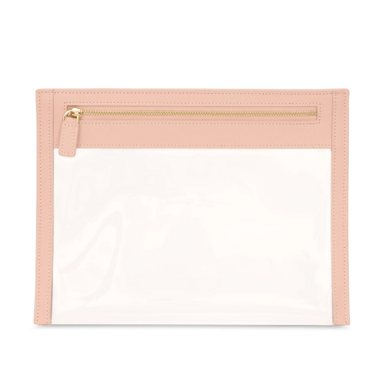 L&B Clear Travel Pouch - Pale Pink_bags