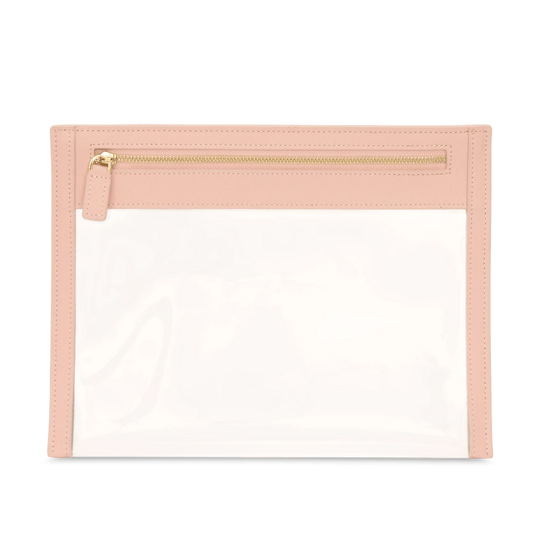 L&B Clear Travel Pouch - Pale Pink_bags