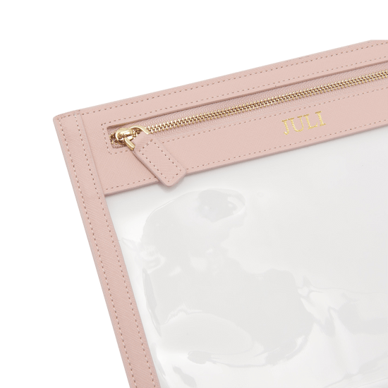 L&B Clear Travel Pouch - Pale Pink_bags