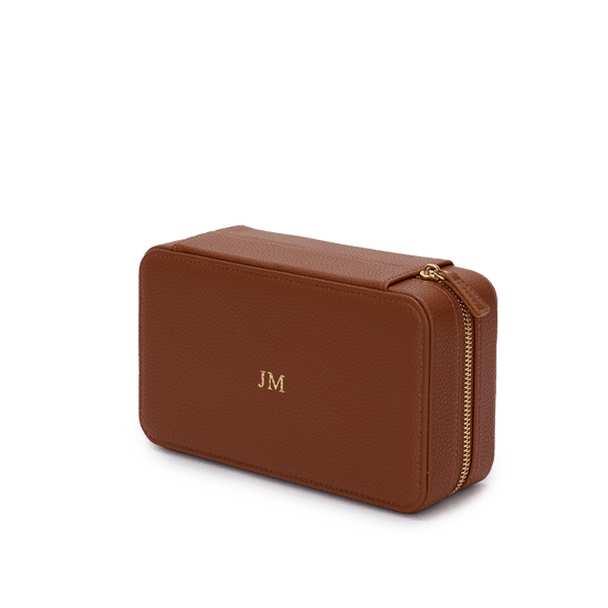 L&B - Jewellery Box Tan with Initials_bags