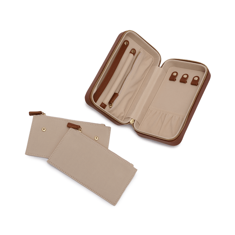 L&B - Jewellery Box Tan with Initials_bags