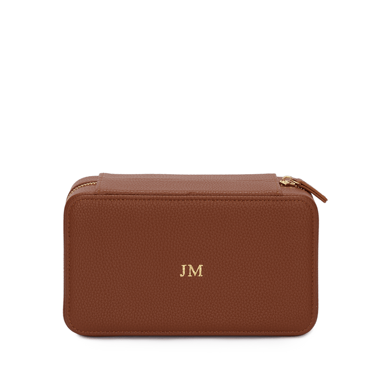 L&B - Jewellery Box Tan with Initials_bags