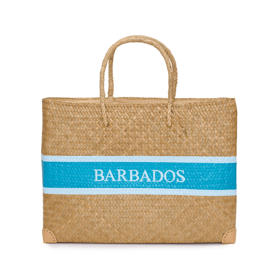 L&B Jumbo Straw Shopper - BARBADOS_