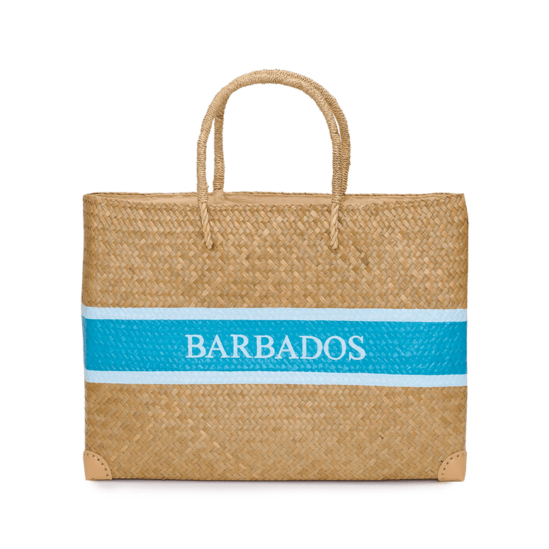 L&B Jumbo Straw Shopper - BARBADOS_