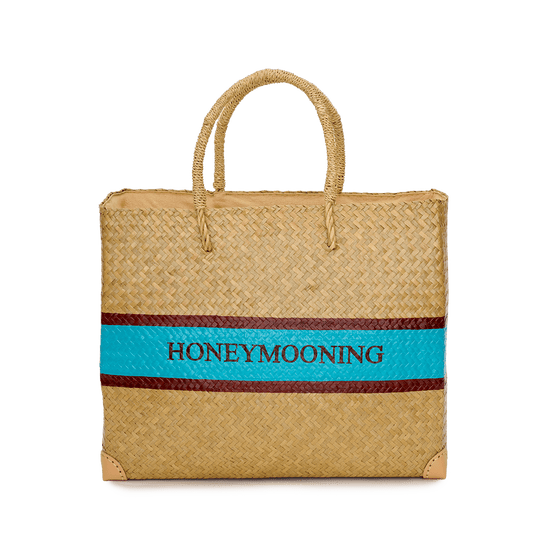 L&B Jumbo Straw Shopper - Honeymooning_