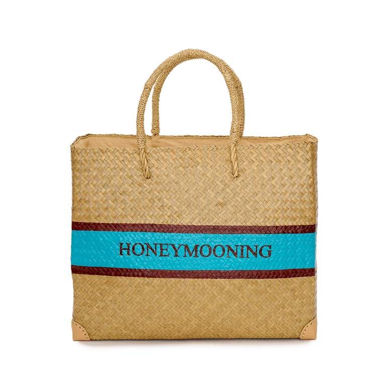 L&B Jumbo Straw Shopper - Honeymooning_