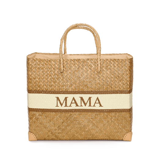 L&B Jumbo Straw Shopper - MAMA_