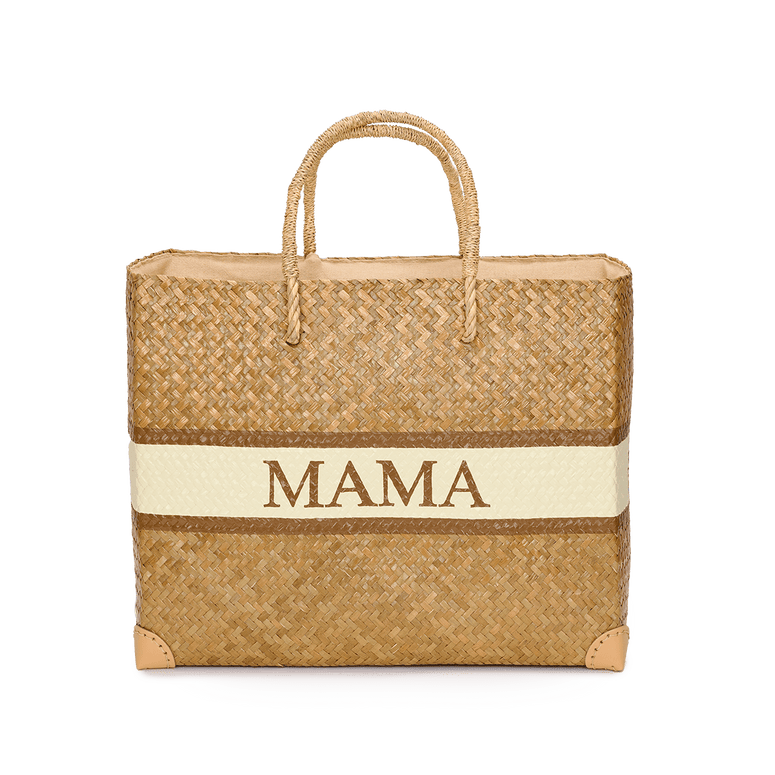 L&B Jumbo Straw Shopper - MAMA_