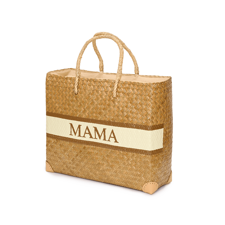 L&B Jumbo Straw Shopper - MAMA_