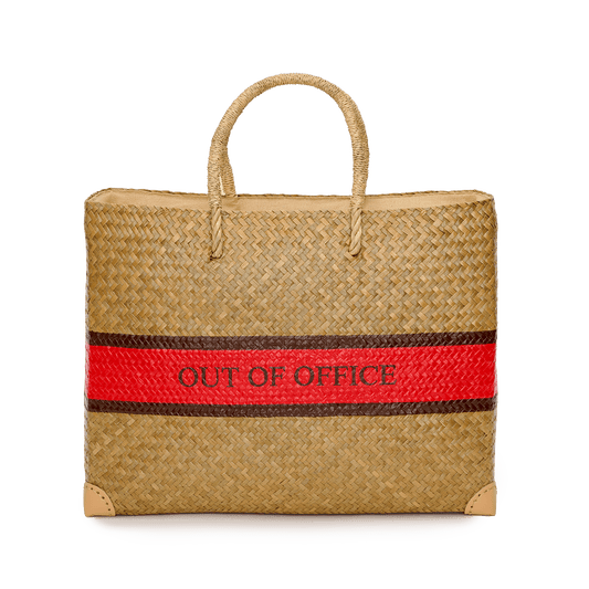 L&B Jumbo Straw Shopper - Out of Office_