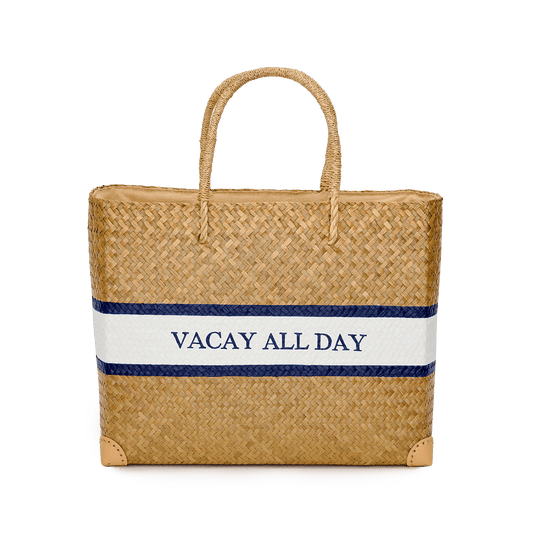 L&B Jumbo Straw Shopper - VACAY ALL DAY_