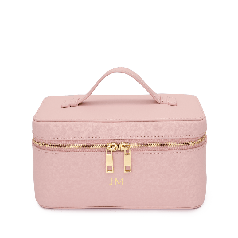 L&B Leather Travel Vanity Case - Bubblegum Pink_bags