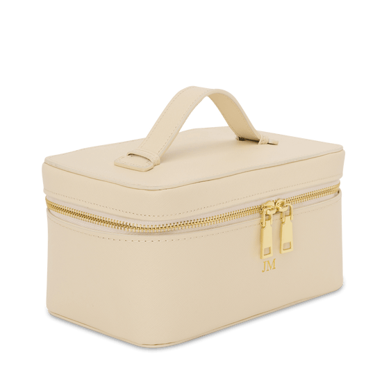 L&B Leather Travel Vanity Case - Ivory_bags