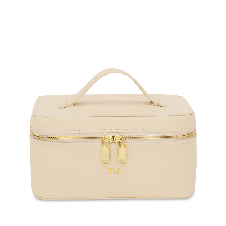 L&B Leather Travel Vanity Case - Ivory_bags