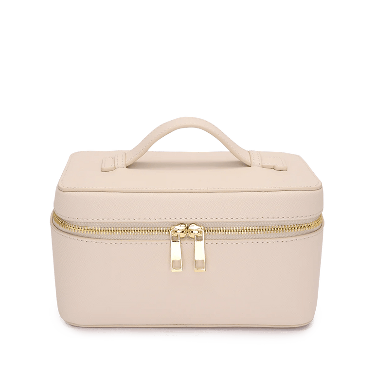 L&B Leather Travel Vanity Case - Ivory_bags