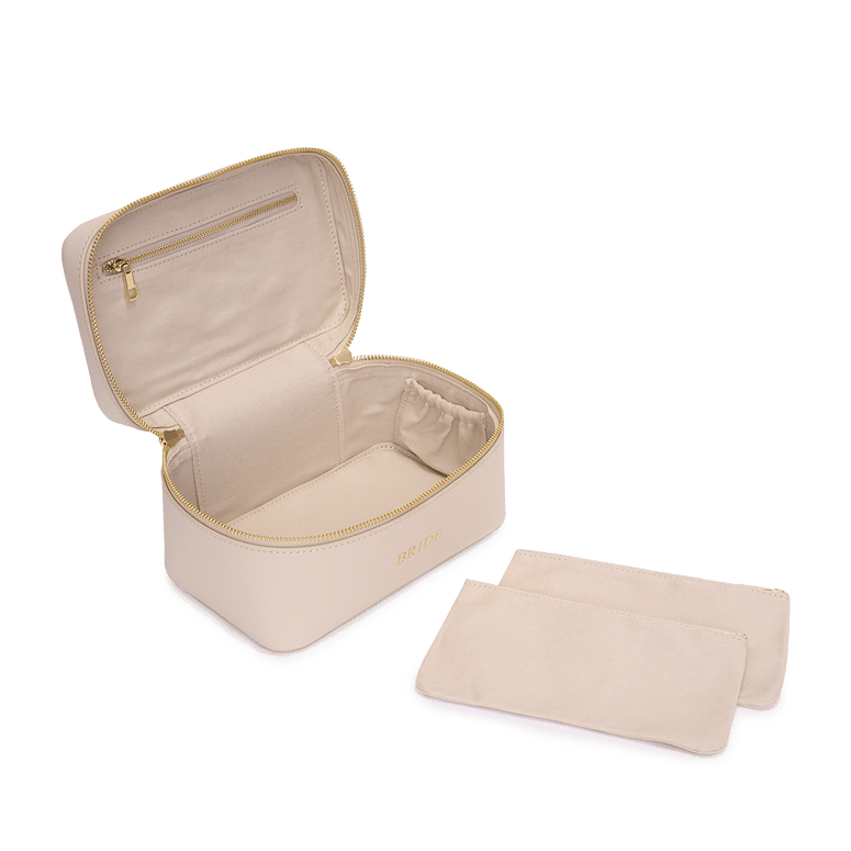 L&B Leather Travel Vanity Case - Ivory - BRIDE_bags