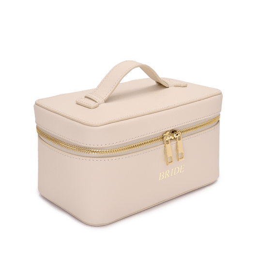 L&B Leather Travel Vanity Case - Ivory - BRIDE_bags