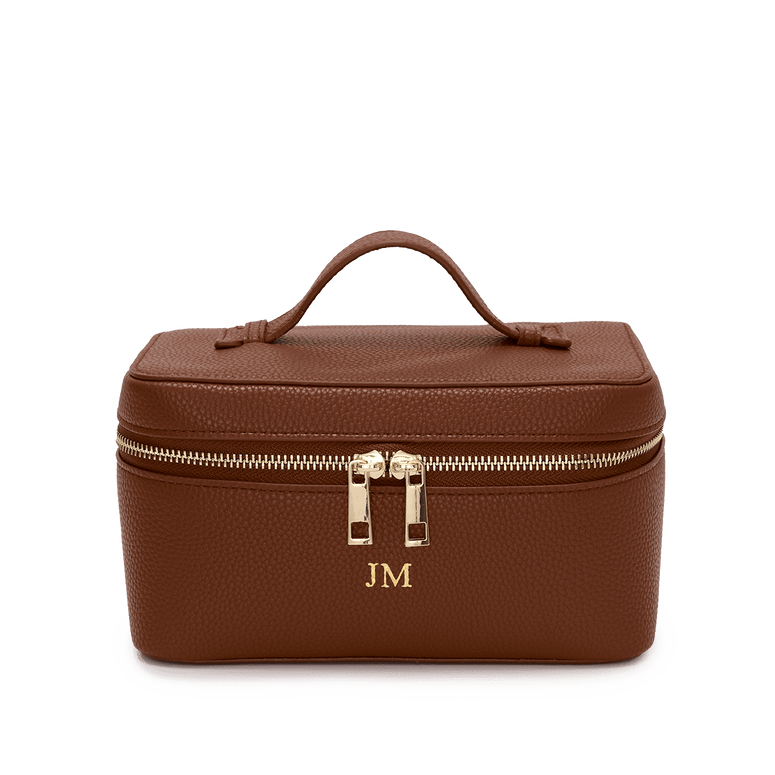 L&B Leather Travel Vanity Case - Tan_bags