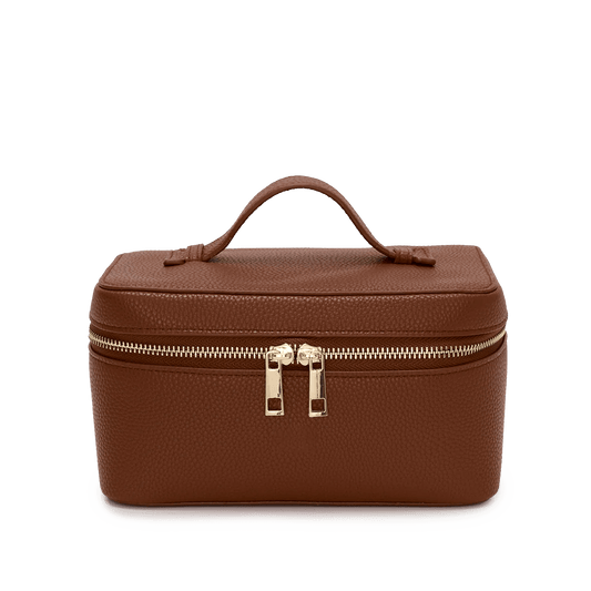 L&B Leather Travel Vanity Case - Tan_bags