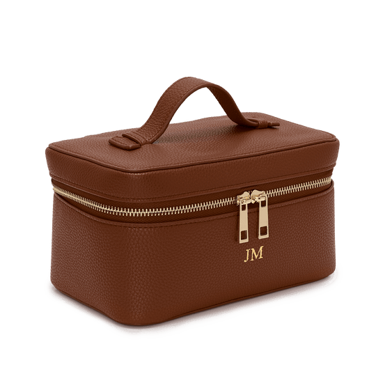 L&B Leather Travel Vanity Case - Tan_bags