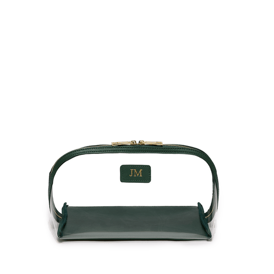 L&B - Transparent Makeup Holder - Racing Green_bags