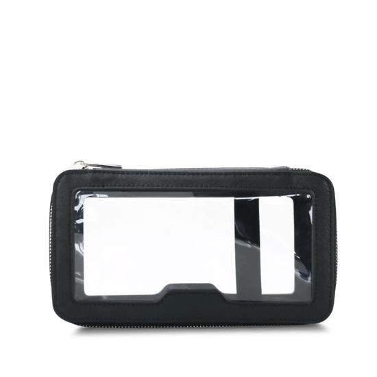 L&B Transparent Rectangular Makeup Bag - Black_bags