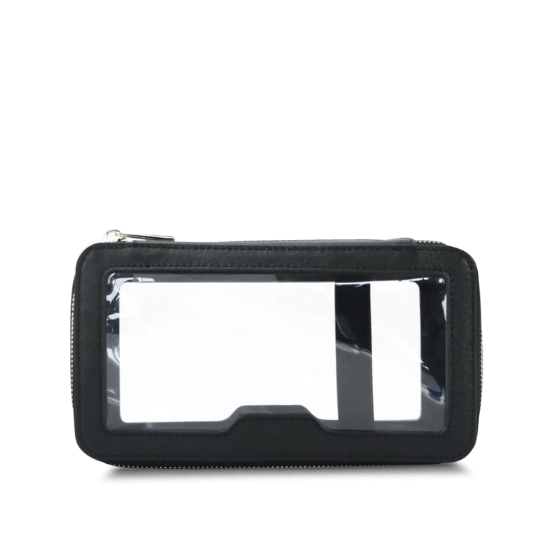 L&B Transparent Rectangular Makeup Bag - Black_bags