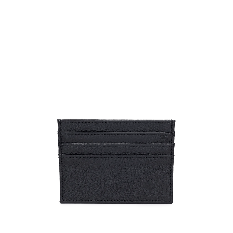 Leather Card Holder - Black_