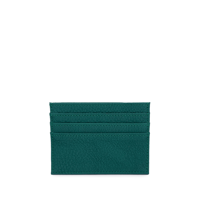 Leather Card Holder - Emerald Green_