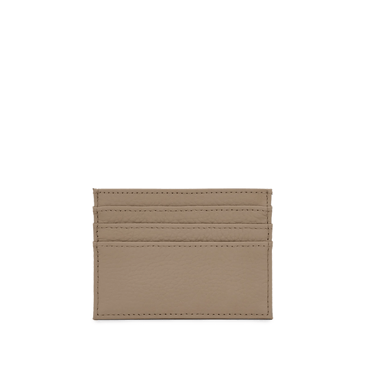 Leather Card Holder - Khaki_